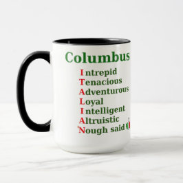 Caneca Columbus era ITALIANO