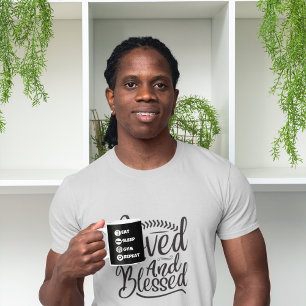 Caneca Coluna de Ícones de Repetição do Gym Comendo Preto