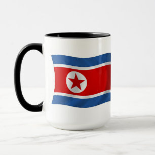Caneca com a Bandeira da Coreia do Norte
