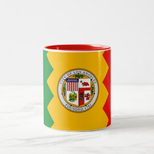 Caneca com a bandeira de Los Angeles Califórnia