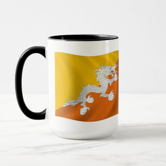Caneca com a Bandeira do Butão (Esquerda)