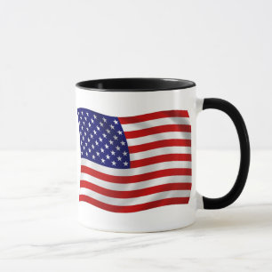 Caneca com a Bandeira dos Estados Unidos da Améric