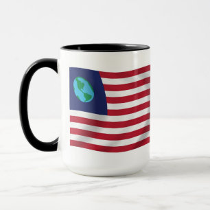 Caneca com a Bandeira dos Estados Unidos da Terra