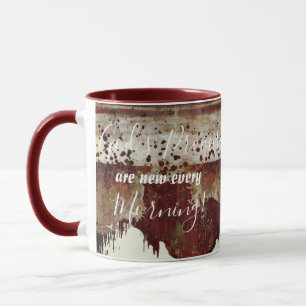 Caneca com aparência de louça de barro com gotejam