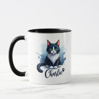 Caneca com Arte de Gato Fofo – Presente para Amant