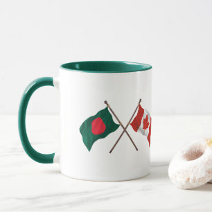 Caneca com Bandeira de Bangladesh e Canadá – Prese