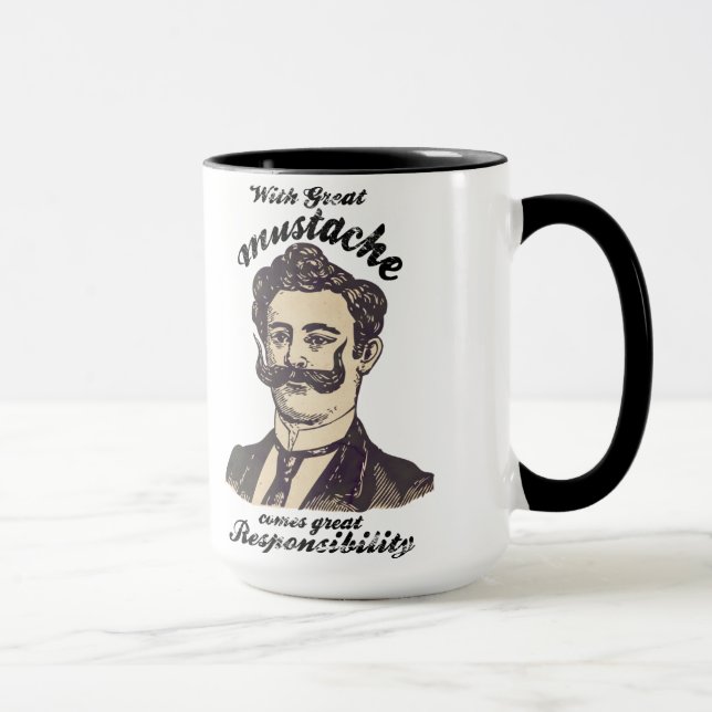 Caneca Com bigode excelente, vem a responsabilidade excel (Direita)