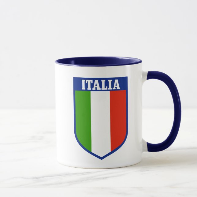 Caneca com Brasão da Bandeira Italiana (Direita)