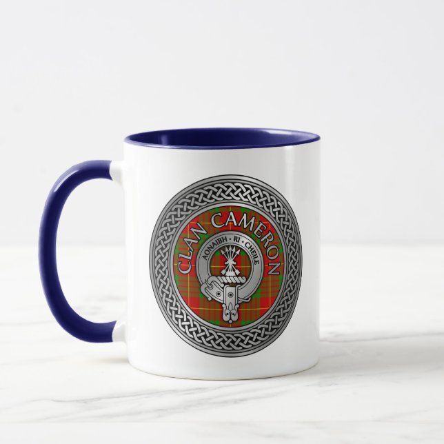 Caneca com Brasão e Tartan do Clã Cameron (Esquerda)