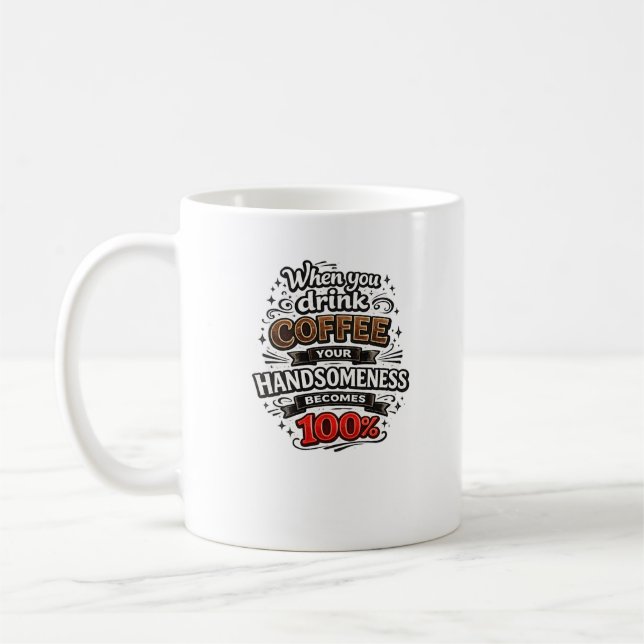 Caneca com Citação Divertida de Café (Esquerda)