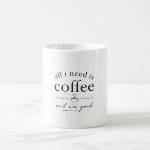 Caneca com Citação Simples de Café ☕ Design Estéti