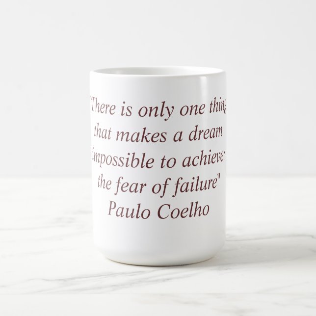 Caneca com citações de Paulo Coelho (Centro)