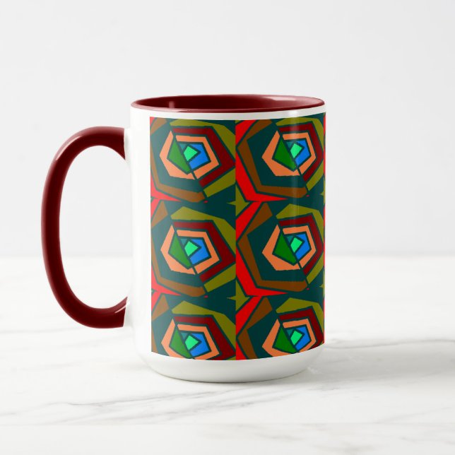 Caneca com design abstrato colorido (Esquerda)