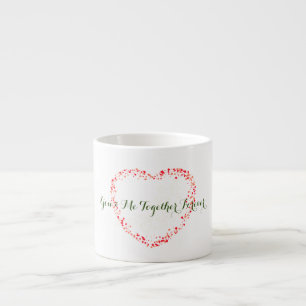 Caneca com design de coração vermelho em aquarela 