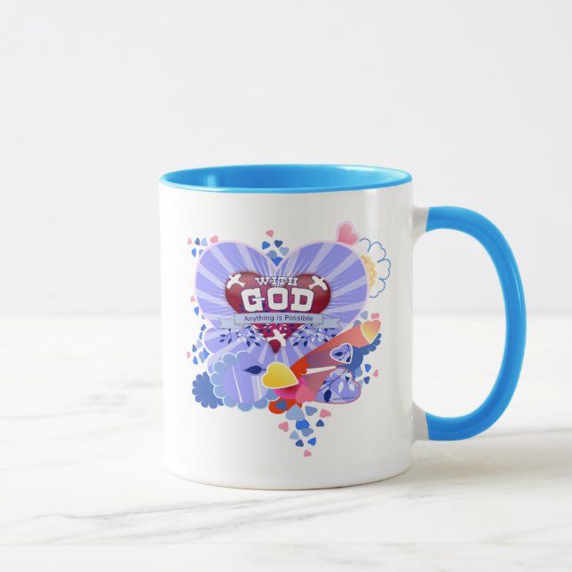 Caneca Com Deus Corações (Direita)