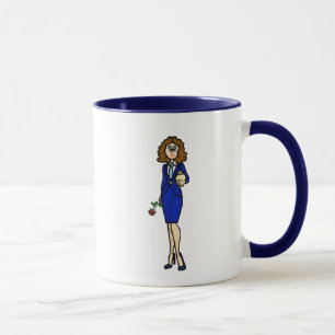 Caneca com Diretora de Funeral Feminina Segurando