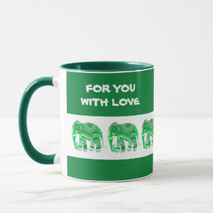 CANECA COM ELEFANTES VERDES LEGAIS