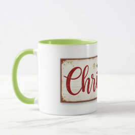 caneca com escrita de natal