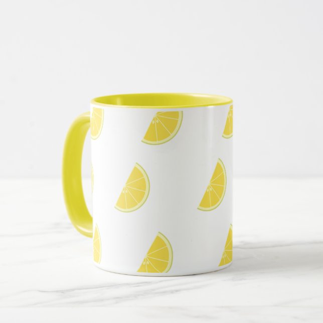 Caneca com Estampa de Fatia de Limão (Frente Esquerda)