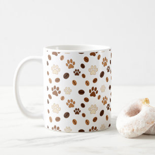 Caneca com Estampa de Pata Fofa e Grão de Café