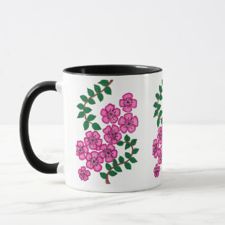 caneca com estampa floral