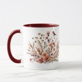 Caneca com estampa floral