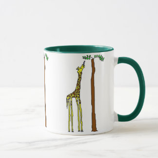 Caneca com fome do girafa