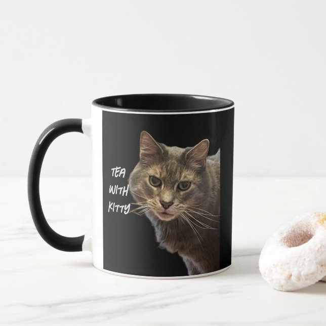 Caneca com Foto de Gato (Com Donut)