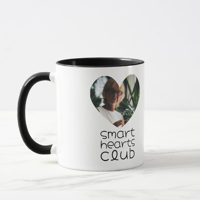 Caneca com Foto em Moldura de Coração Presente de  (Esquerda)