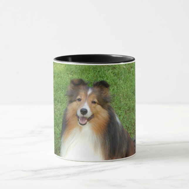 caneca com foto original de Sheltie (Centro)
