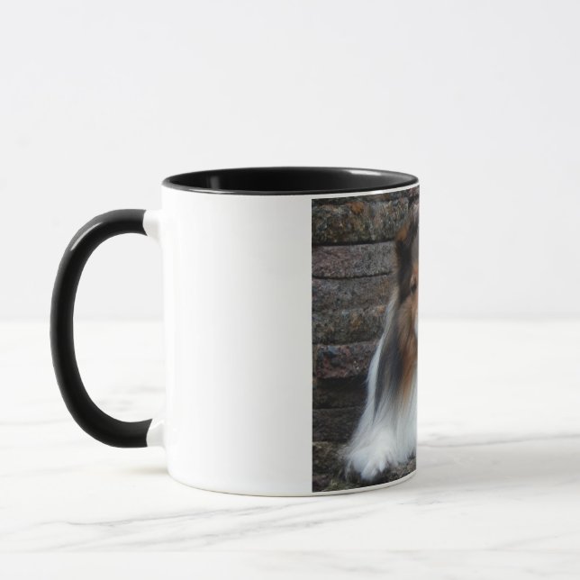 caneca com foto original de Sheltie (Esquerda)