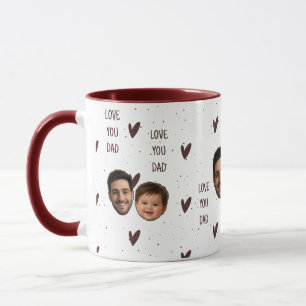 Caneca com Foto Personalizada de Coração para o Di