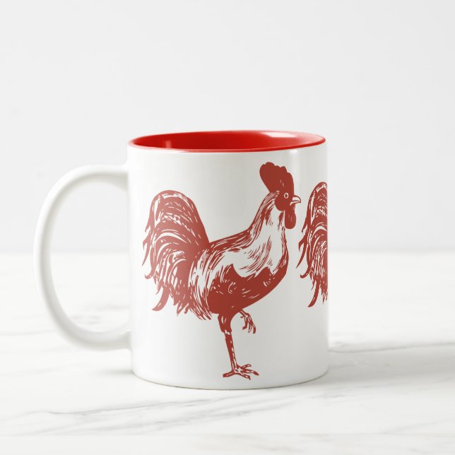 Caneca com galo vermelho (Esquerda)
