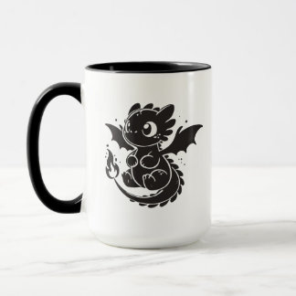 Caneca com Ilustração Minimalista de Dragão Bebê P