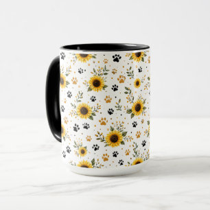 Caneca com Impressão de Pé de Girassol, Amante de 