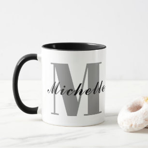 Caneca com Inicial do Monograma e Nome, Café com N