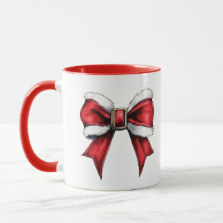 Caneca com Laço de Natal Coquette