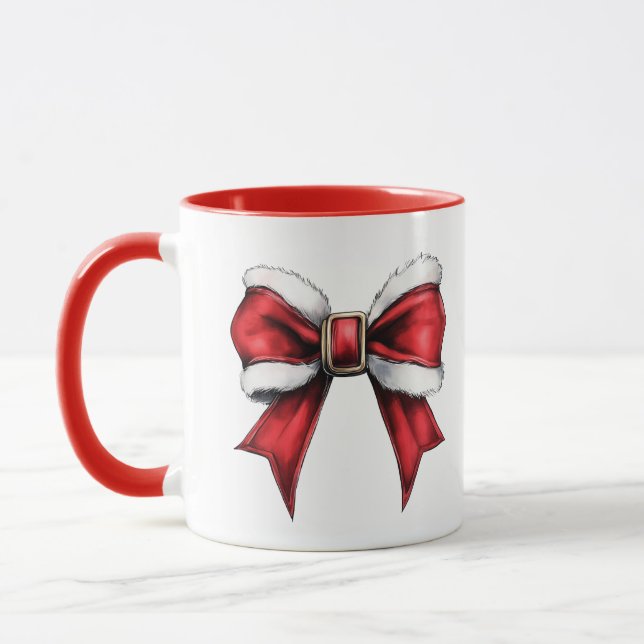 Caneca com Laço de Natal Coquette (Esquerda)