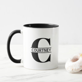 Caneca com Letra de Nome Personalizado 'C'