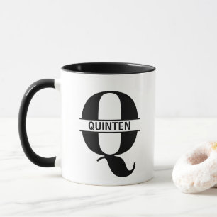 Caneca com Letra de Nome Personalizado 'Q'