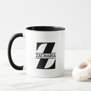 Caneca com Letra de Nome Personalizado 'Z'