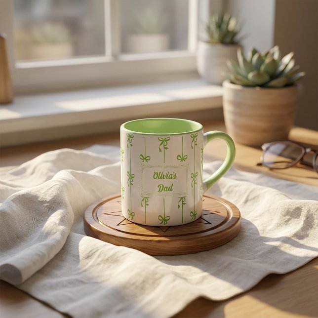 Caneca com Listra de Laço e Nome Personalizado Pre (Criador carregado)