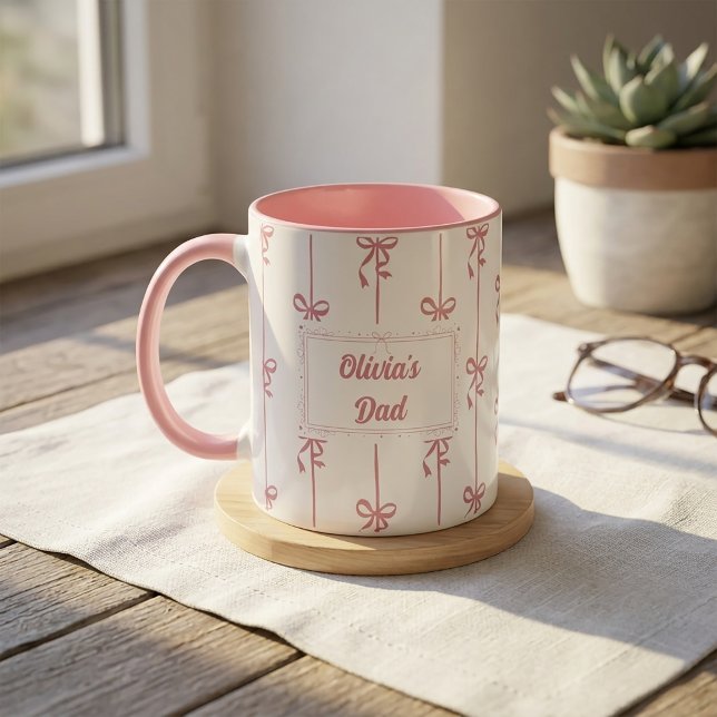 Caneca com Listra de Laço e Nome Personalizado Pre (Criador carregado)