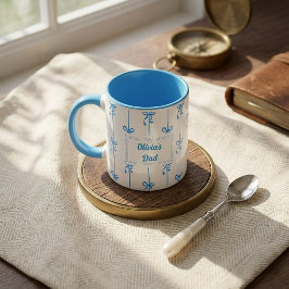 Caneca com Listra de Laço e Nome Personalizado Pre