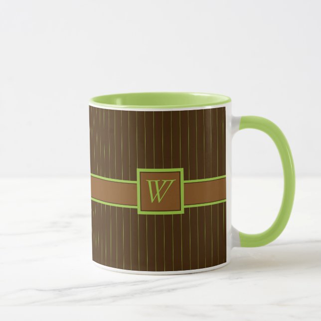 Caneca com Listras Finas de Chocolate e Limão (Direita)