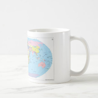 Caneca com mapa do mundo