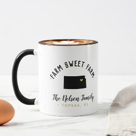 Caneca com Monograma da Família da Fazenda de Kans