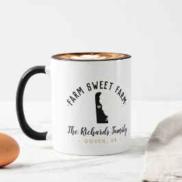 Caneca com Monograma da Família Farm Sweet Farm de