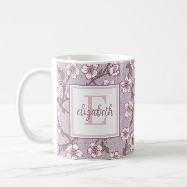 Caneca com Monograma em Grafismo Floral – Xícara P (Esquerda)