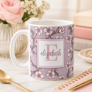 Caneca com Monograma em Letra Floral – Xícara de P